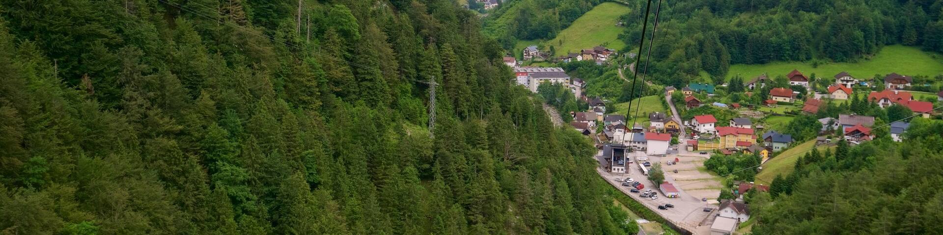 Feuerkogel Ski Resort which includes a small town or village and tranquil scenes