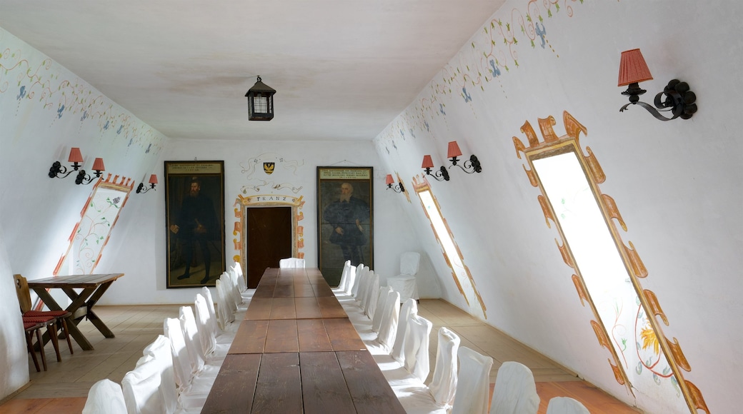 Hochosterwitz Castle featuring heritage elements and interior views