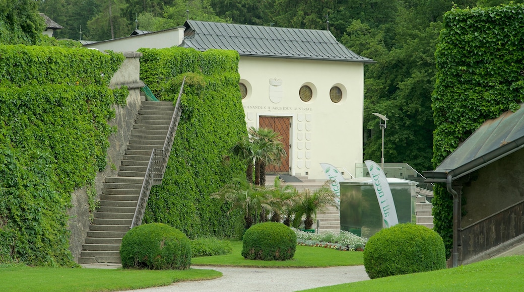 Ambras Castle showing heritage elements and a park