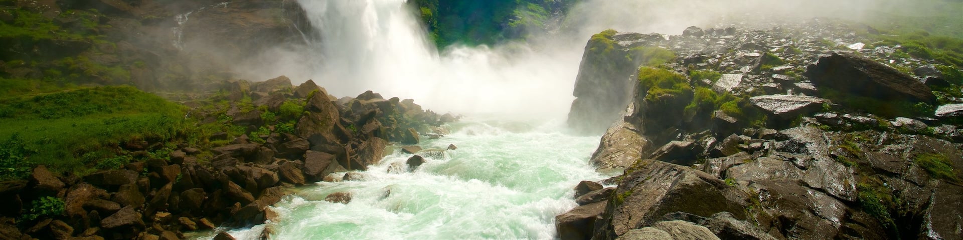 Krimmler Waterfalls which includes a cascade, forests and a river or creek