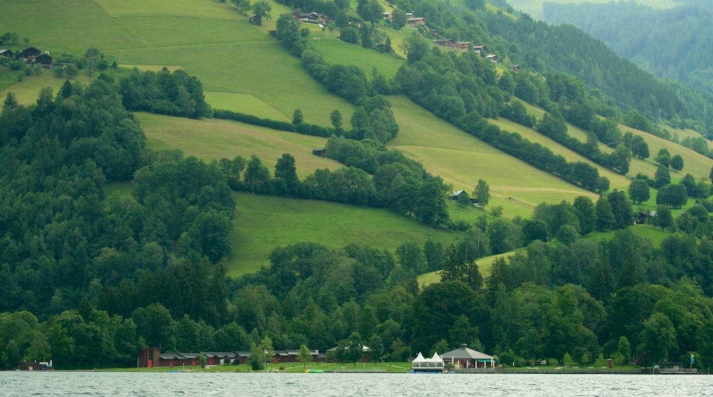 Zell am See presenterar stillsam natur, landskap och en sjö eller ett vattenhål