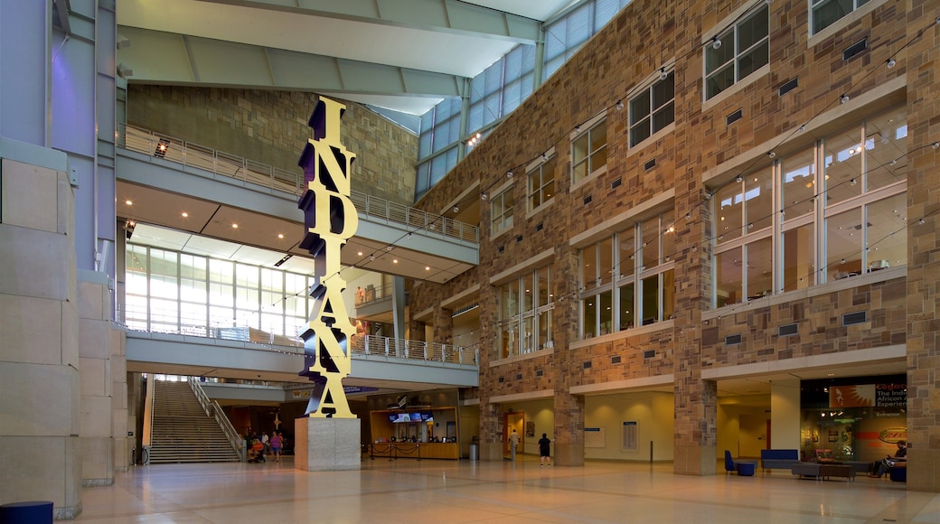 Indiana State Museum featuring interior views and signage