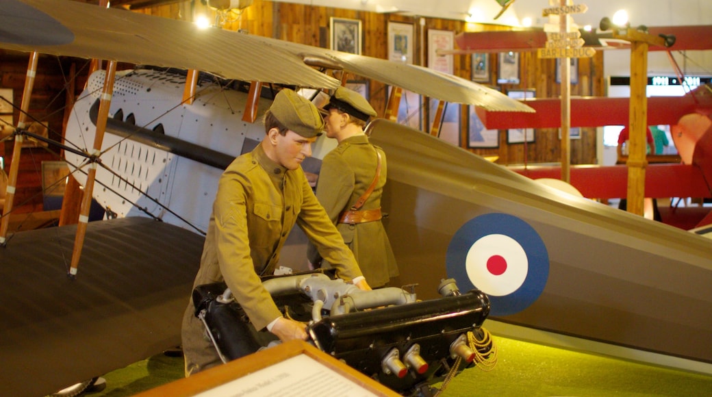 San Diego Air and Space Museum showing military items, aircraft and interior views