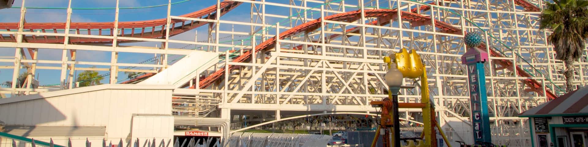 Belmont Park showing rides
