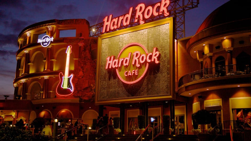 Universal Studios Orlando featuring signage, a city and night scenes