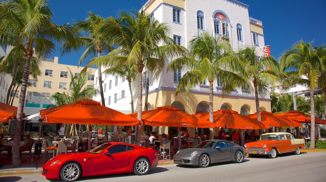 Miami Beach showing street scenes and a city