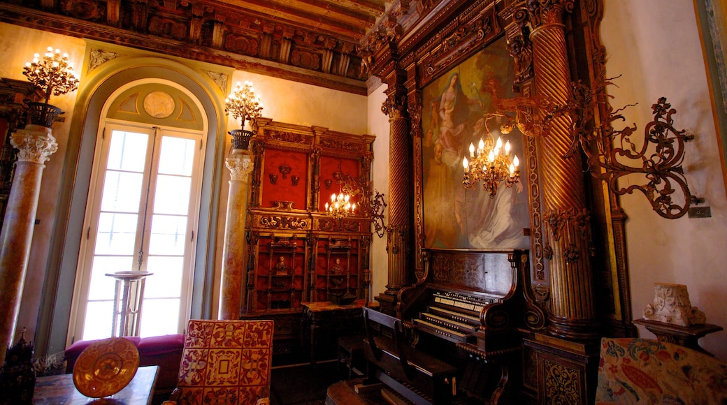 Vizcaya Museum and Gardens featuring interior views and art