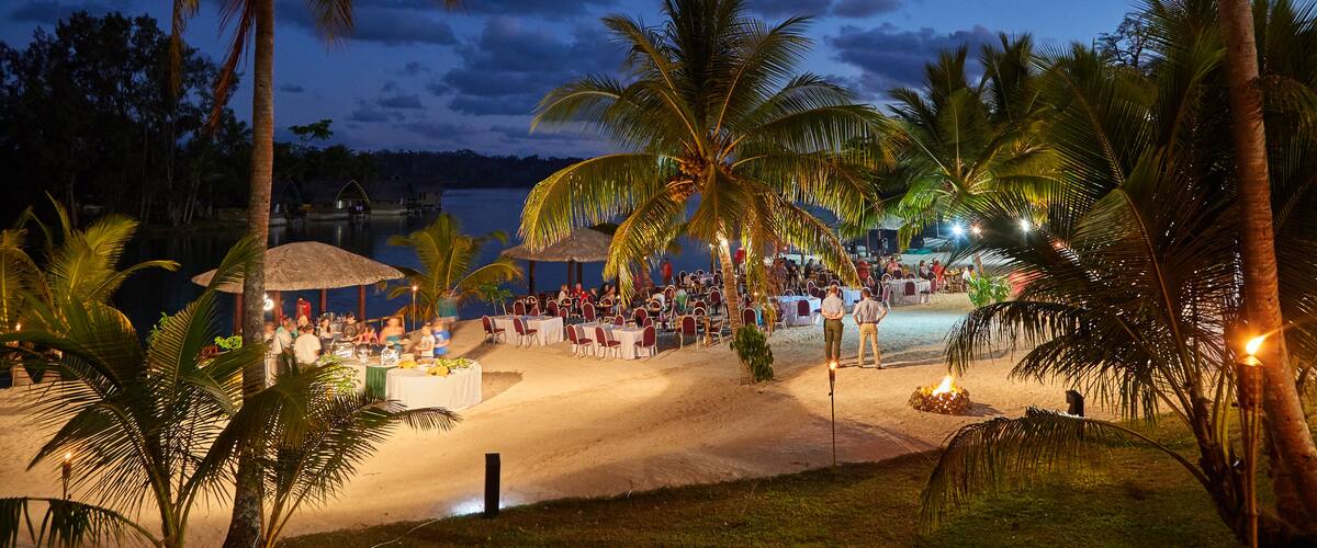 Port Vila mettant en vedette scènes tropicales, plage et scènes de nuit