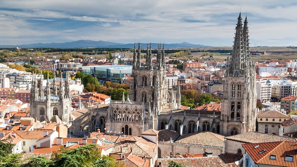 Burgos qui includes ville, panoramas et patrimoine architectural