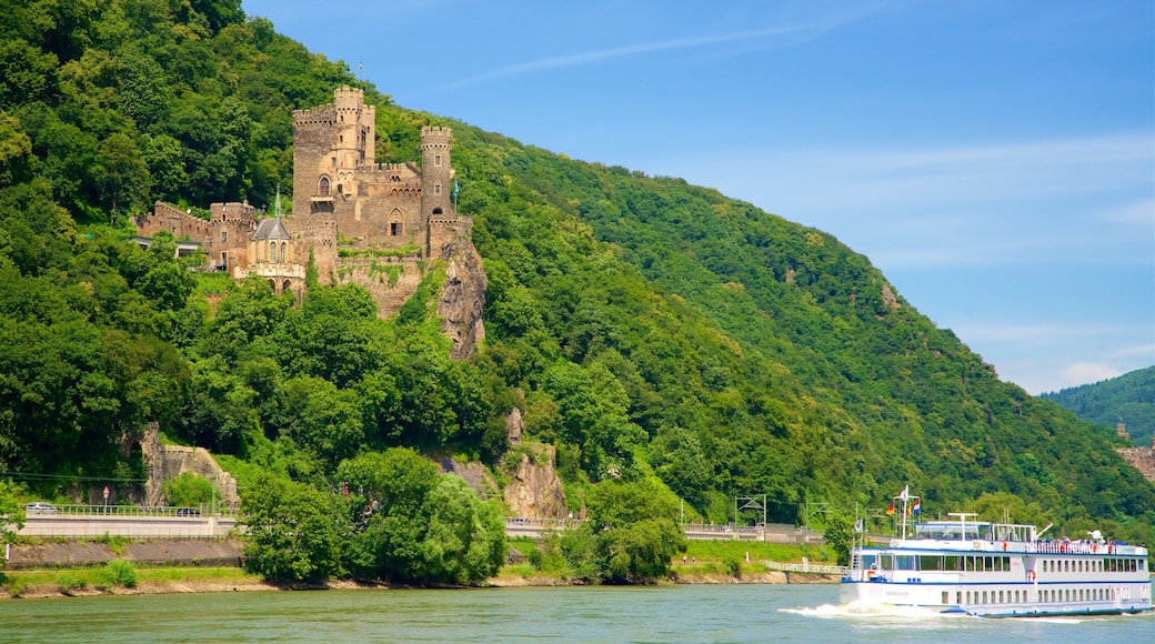 Reichenstein Castle showing a river or creek, cruising and château or palace