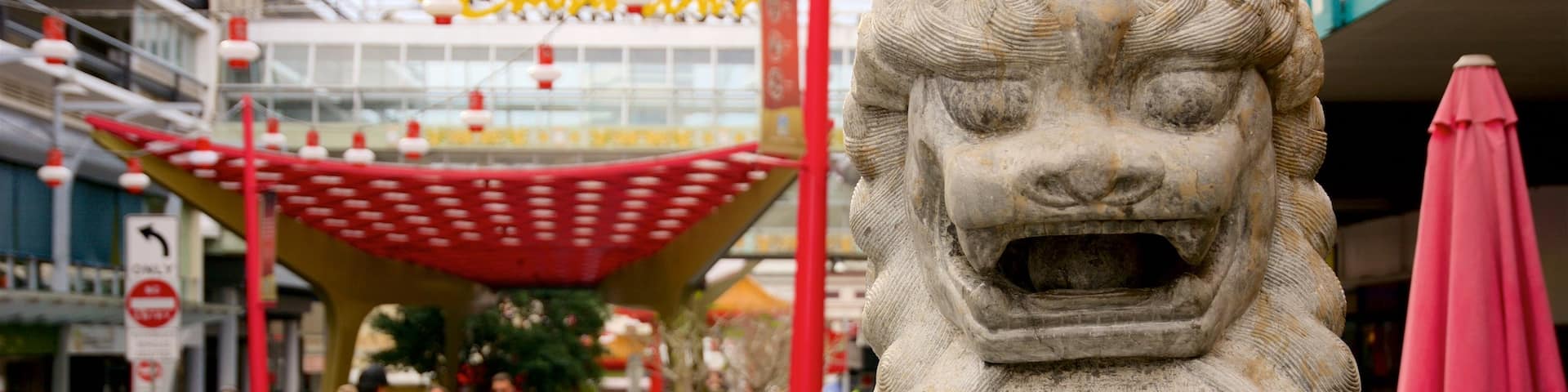 Chinatown Mall featuring a statue or sculpture