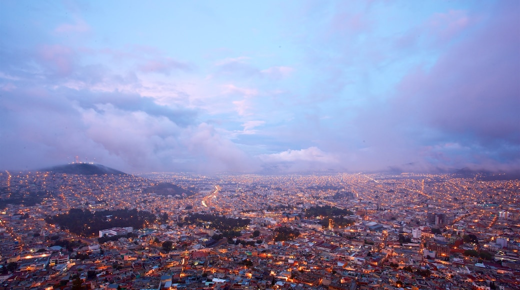 Pachuca featuring mist or fog, night scenes and landscape views