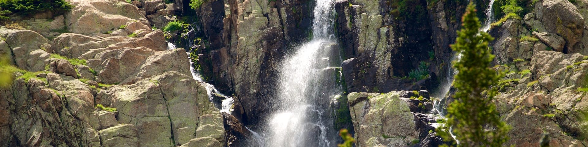 Estes Park which includes a waterfall