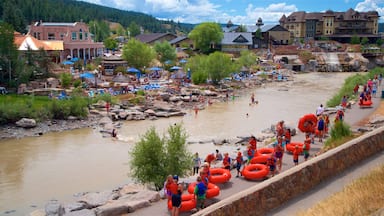 Pagosa Springs showing a small town or village, watersports and a river or creek