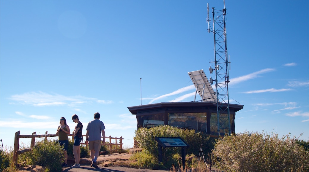 Mirador del parque que incluye vista y también un pequeño grupo de personas