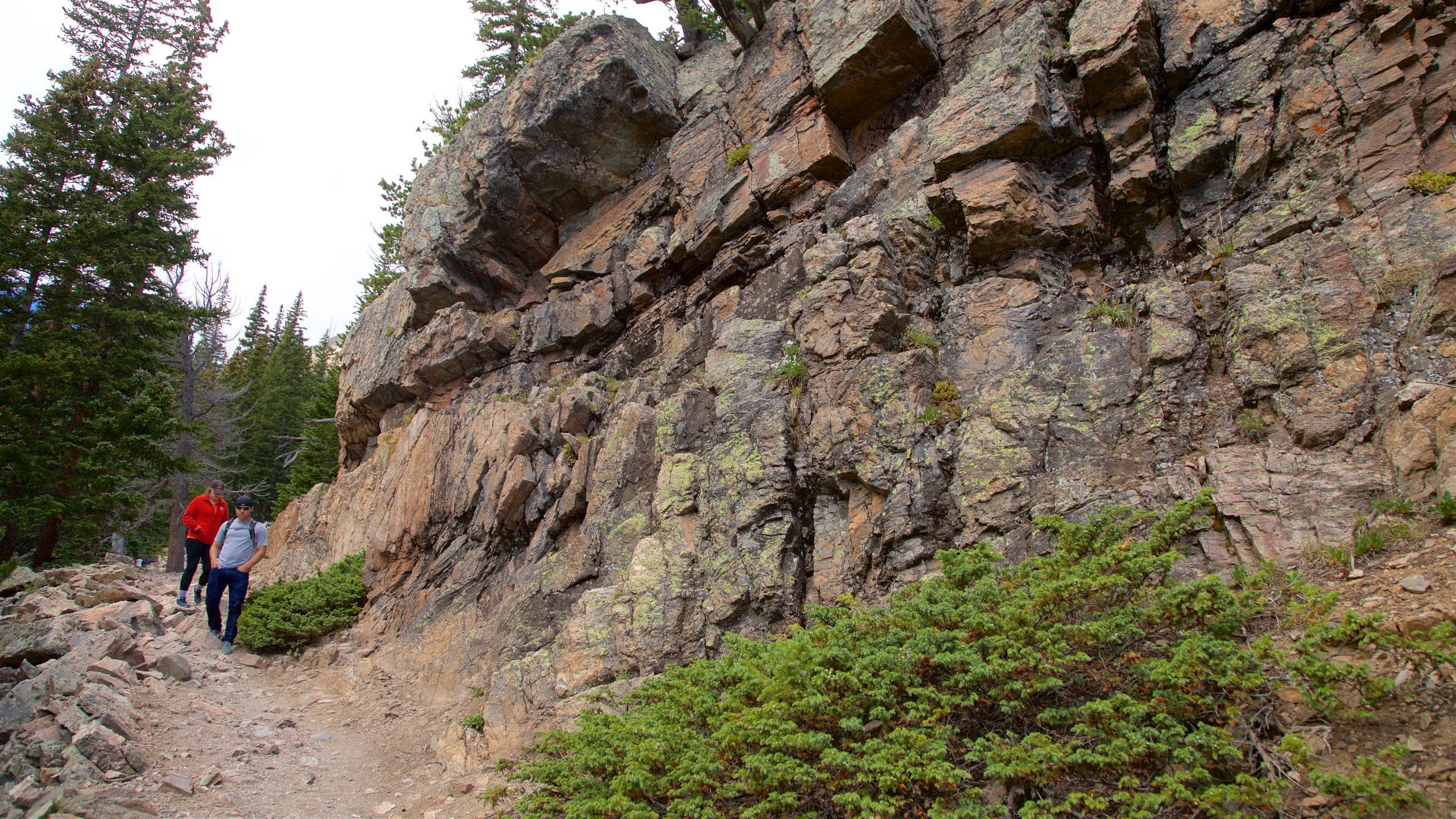 Estes Park que incluye montañas y senderismo o caminata y también una pareja