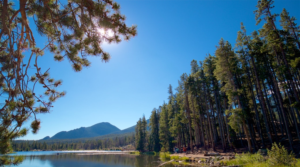 Estes Park som visar en sjö eller ett vattenhål