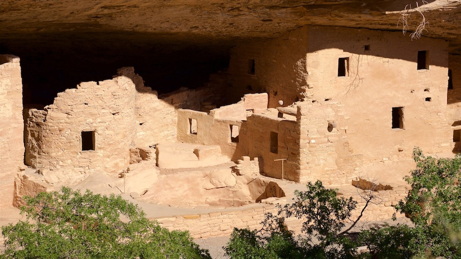 MesaVerde-Nationalpark mit einem Geschichtliches und Gebäuderuinen