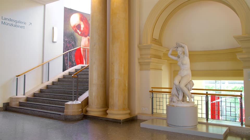 Lower Saxony State Museum featuring heritage elements, interior views and a statue or sculpture