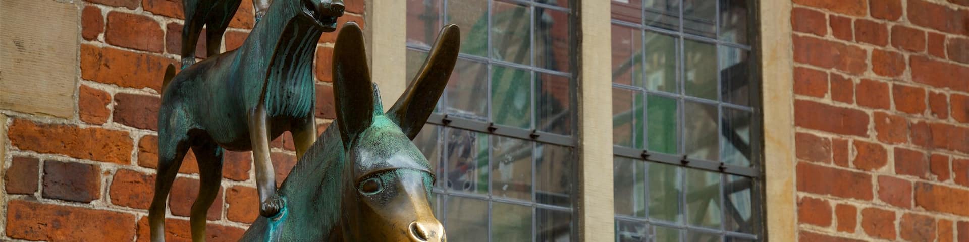 Statue des Musiciens de Brême montrant art en plein air