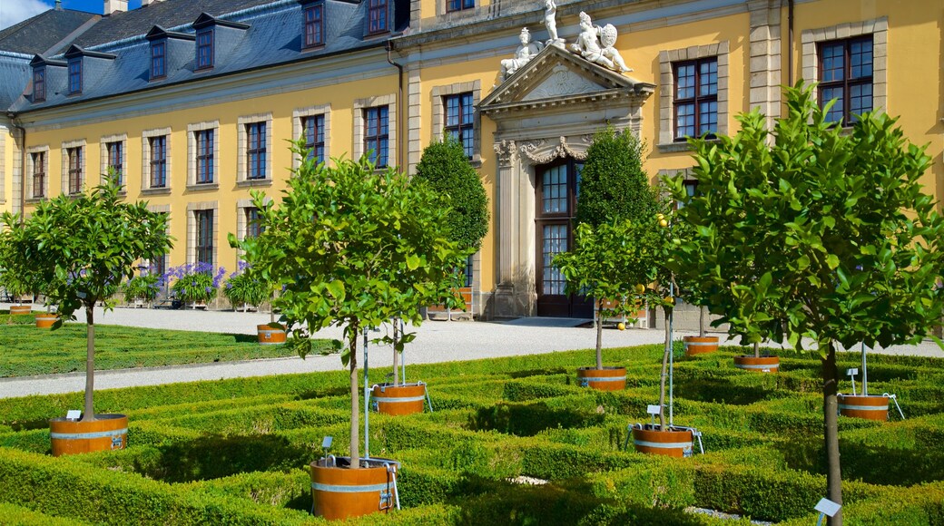 Herrenhausen Gardens, Hannover, Tyskland som omfatter kulturarvsgenstande og en have