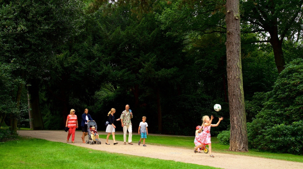 Bremen Bürgerpark presenterar en trädgård såväl som en familj