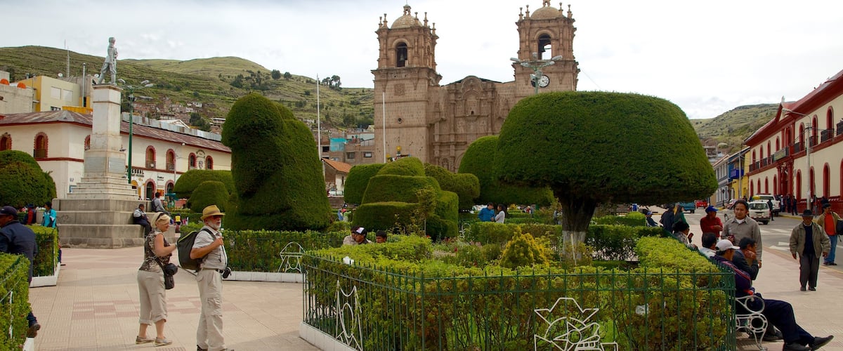 Lake Titicaca which includes heritage elements and a park as well as a couple