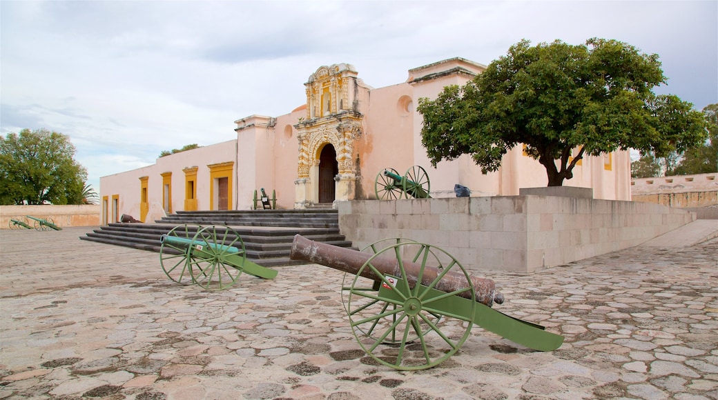 Fort Loreto showing military items and heritage elements