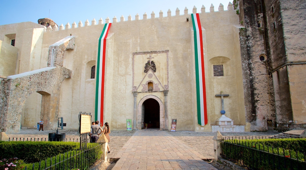 Cuernavaca Cathedral showing heritage elements