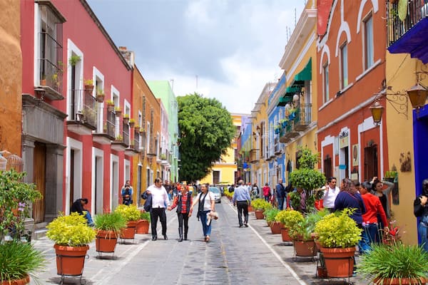 Los Sapos Bazaar as well as a small group of people