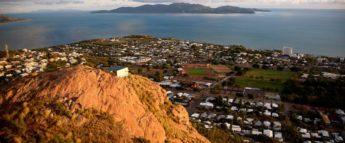 Castle Hill which includes general coastal views and a city