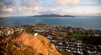 Castle Hill showing general coastal views and a city