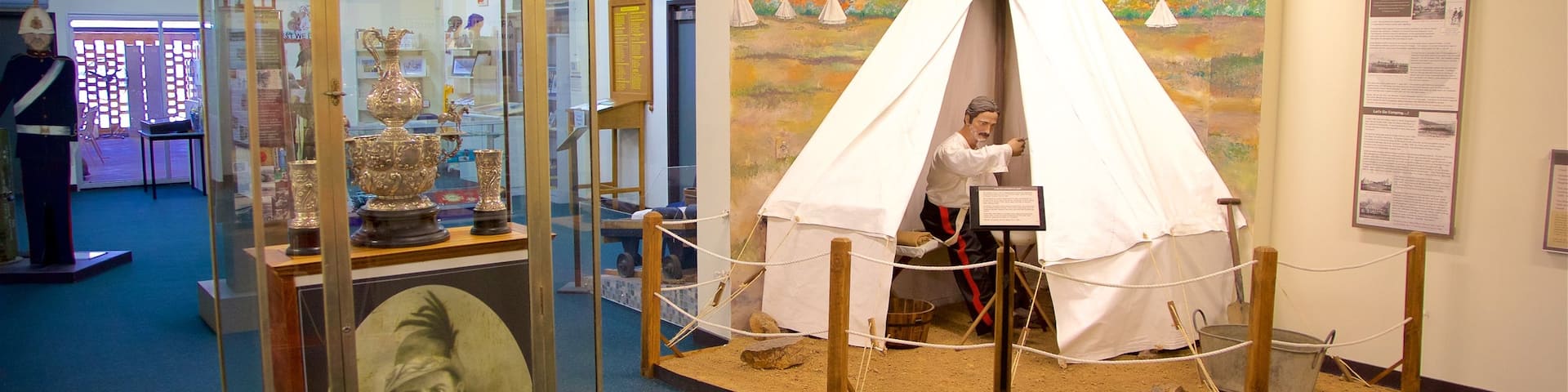 Army Museum North Queensland featuring interior views