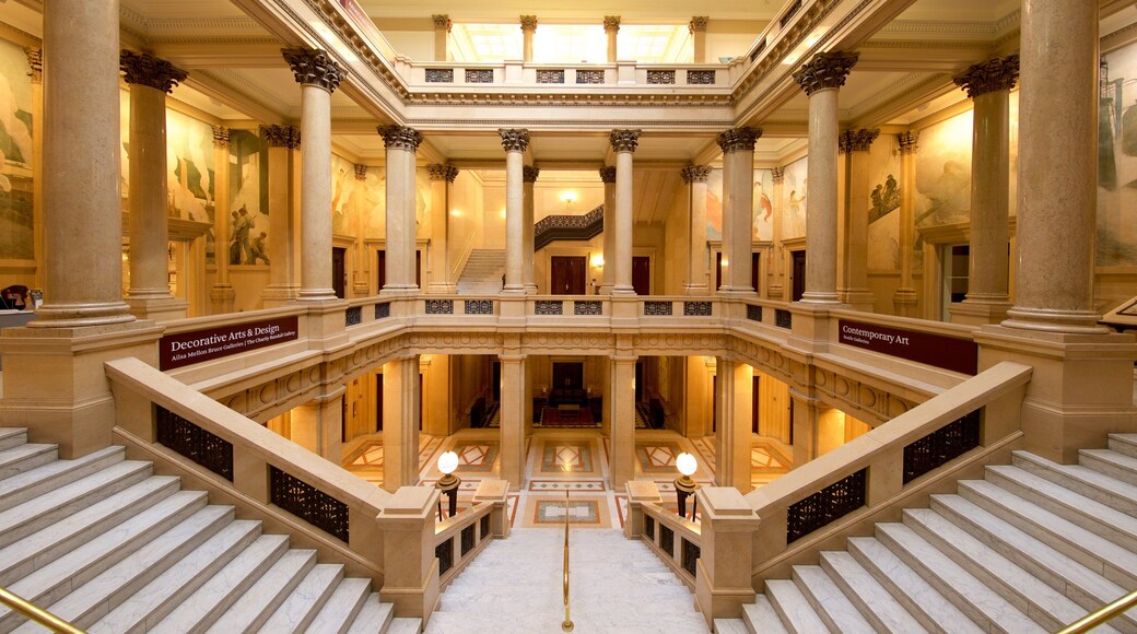 Carnegie Museum of Natural History showing heritage elements and interior views