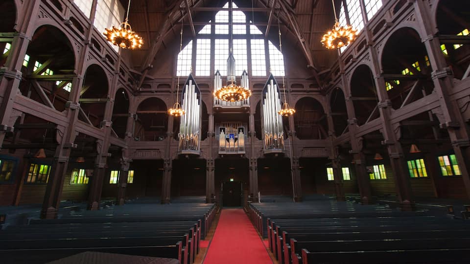 Kiruna which includes a church or cathedral, interior views and heritage elements