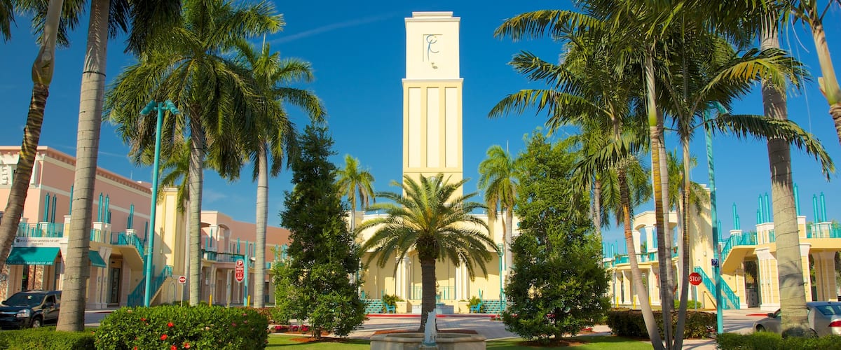 Mizner Park featuring a park and a city