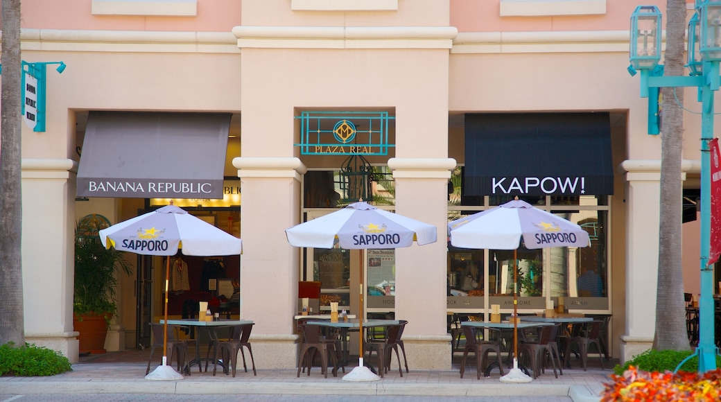 Mizner Park showing central business district, a city and shopping