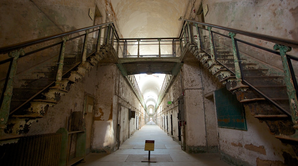 Eastern State Penitentiary showing interior views