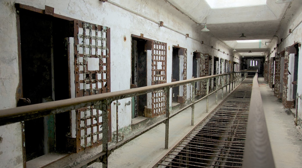 Eastern State Penitentiary showing interior views