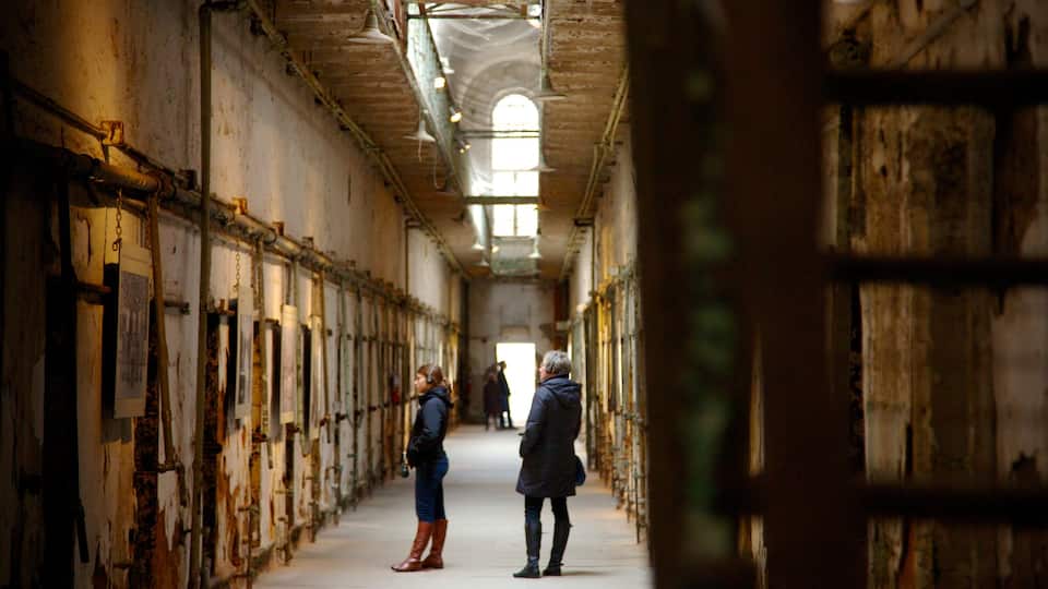 Eastern State Penitentiary which includes interior views