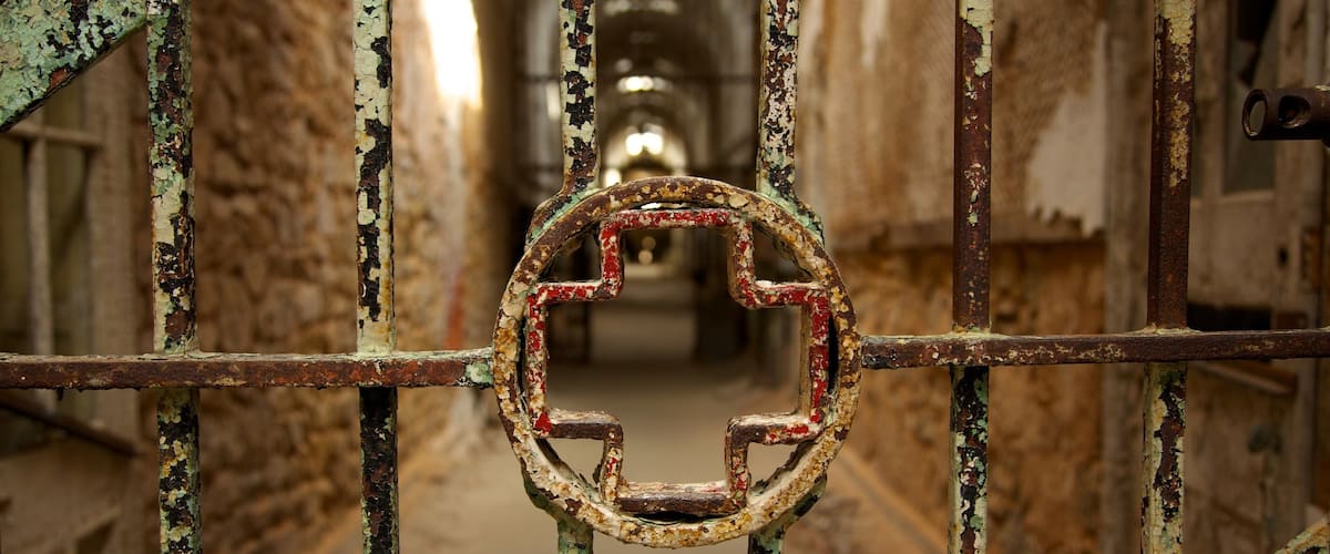 Eastern State Penitentiary featuring interior views