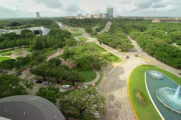 Hermann Park mettant en vedette parc et fontaine