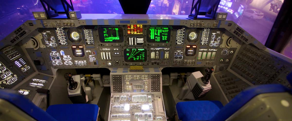 Space Center Houston showing aircraft and interior views