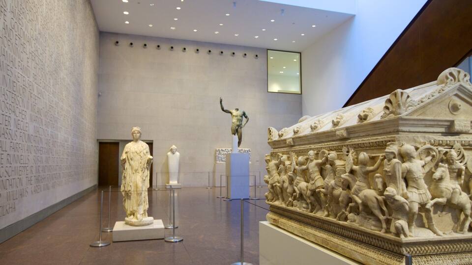 Houston Museum of Fine Arts which includes cbd, interior views and a statue or sculpture