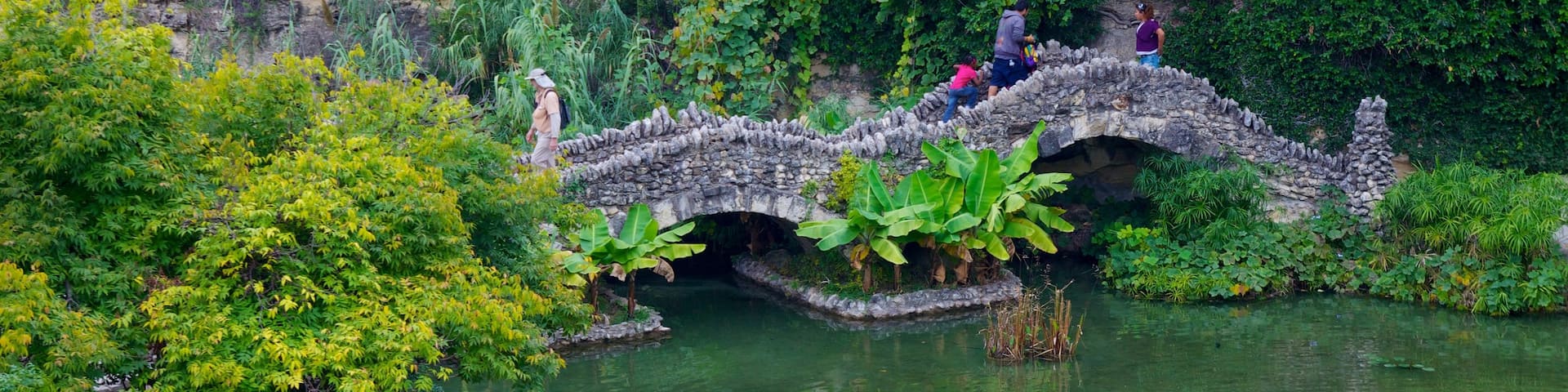 Japanese Tea Gardens showing landscape views, a garden and a pond