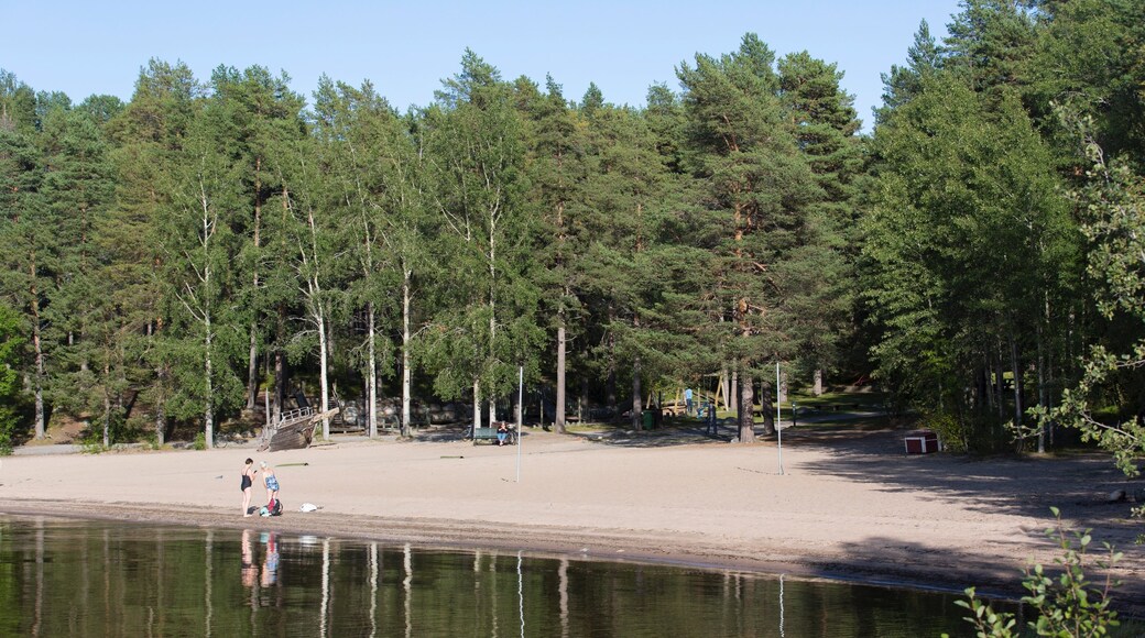 Luleå toont een meer of poel en bos