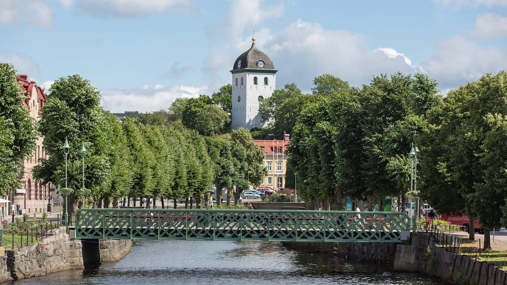 Uddevalla which includes a bridge and a river or creek