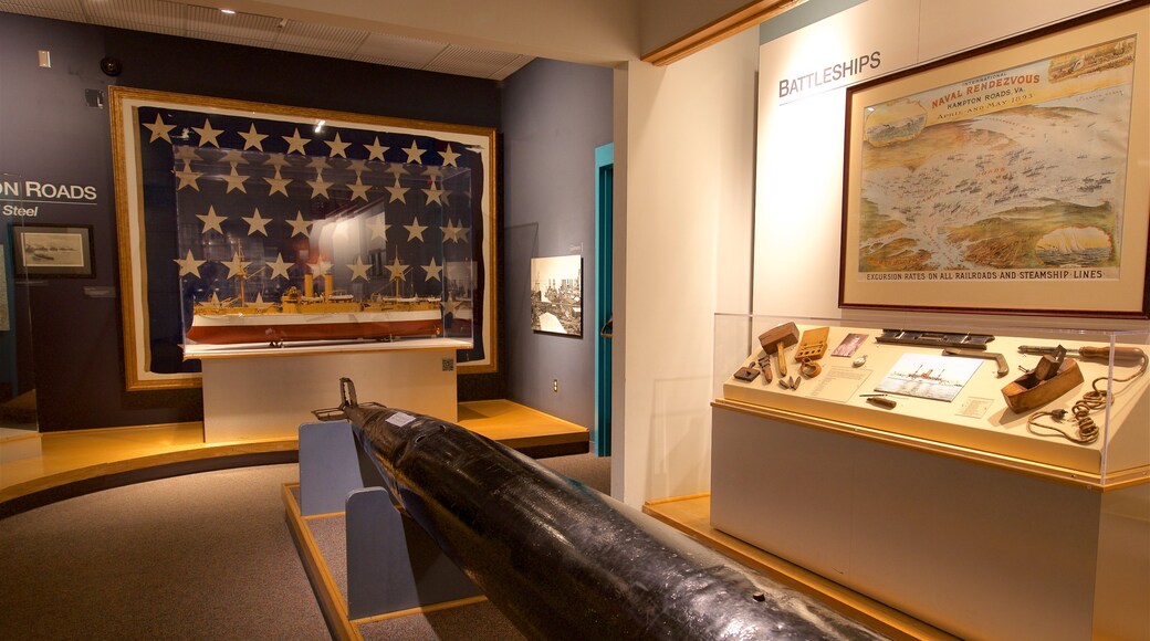 Hampton Roads Naval Museum showing interior views