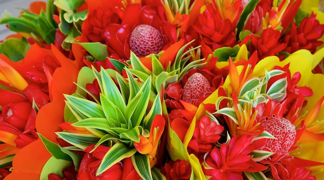 Markt von Papeete das einen Blumen