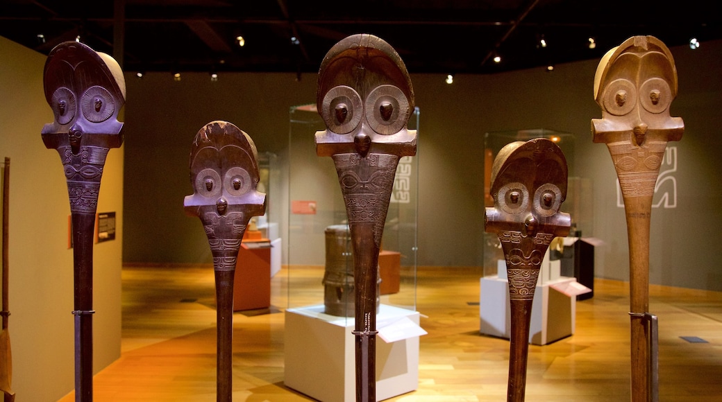 Museum of Tahiti showing indigenous culture and interior views